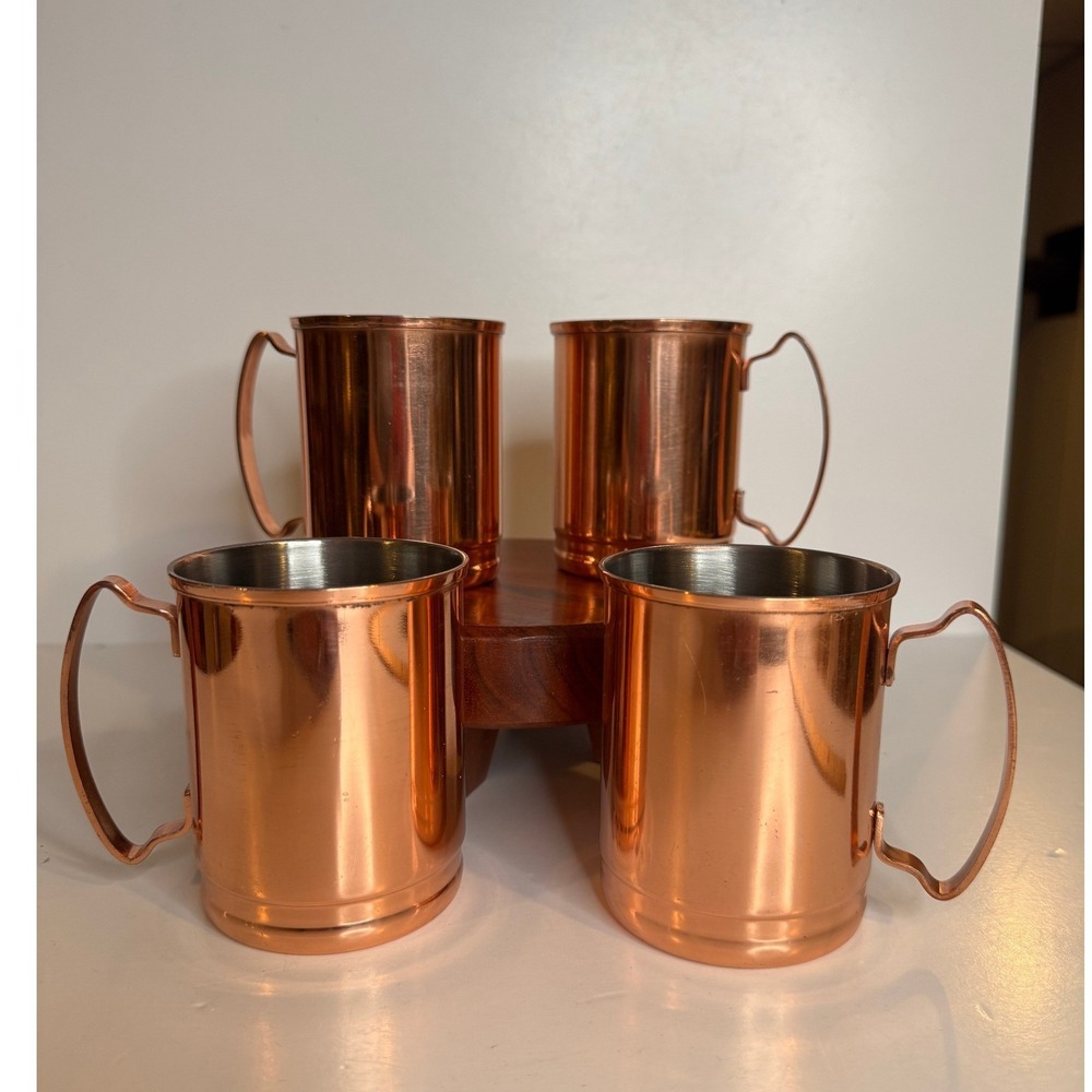 Libbey CMM 200 Copper Moscow Mule Mug‎ Set of 4 Stainless Lined 14 oz